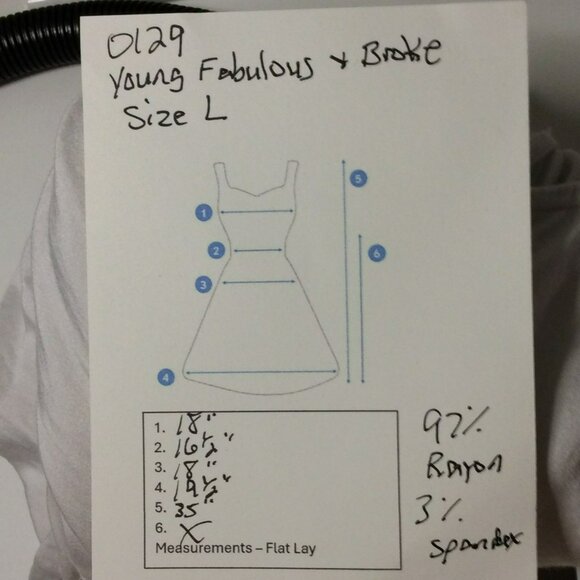 READ Young Fabulous & Broke Asymmetrical Long Sleeve Bodycon Dress L White/Cream - Picture 9 of 9